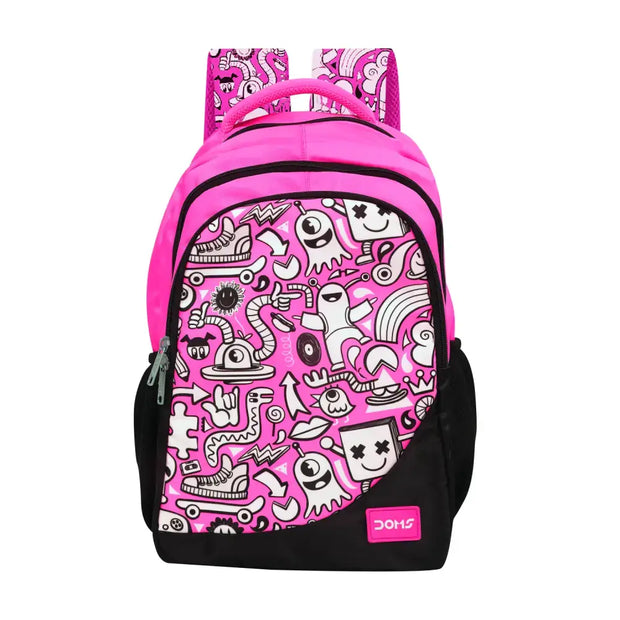 DOMS Back Pack - Doodle Series - Pink - Back Packs