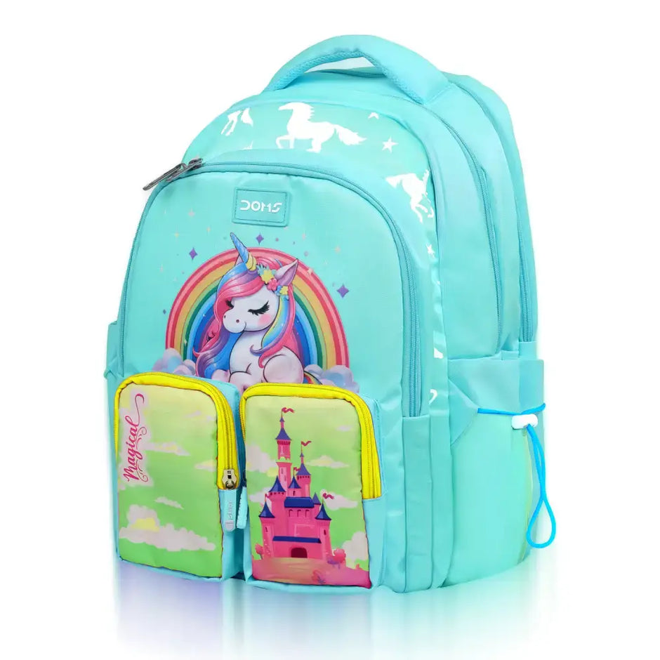 DOMS Back Pack - Unicorn Series - Light Blue - Back Packs