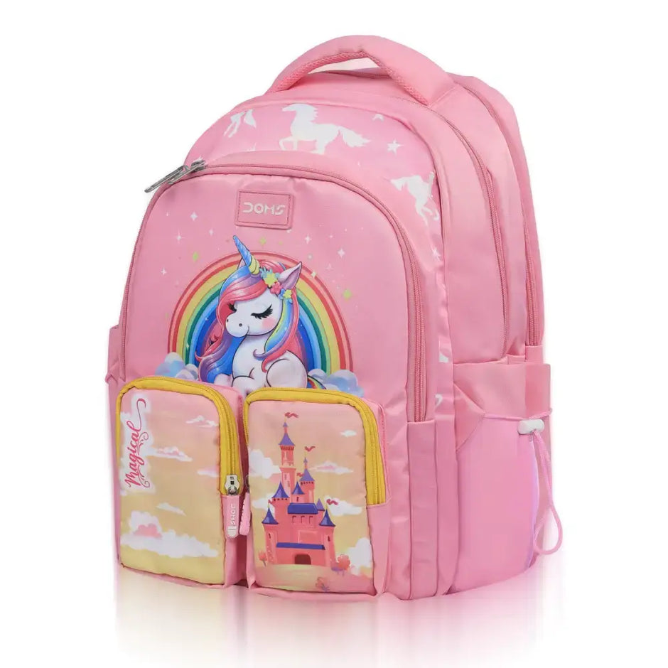 DOMS Back Pack - Unicorn Series - Light Pink - Back Packs