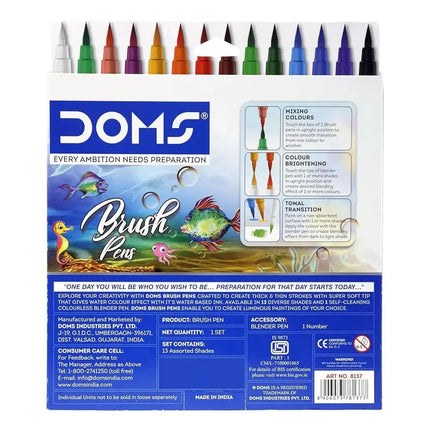 DOMS Brush Pen Set of 14 Shades - Brush Pens