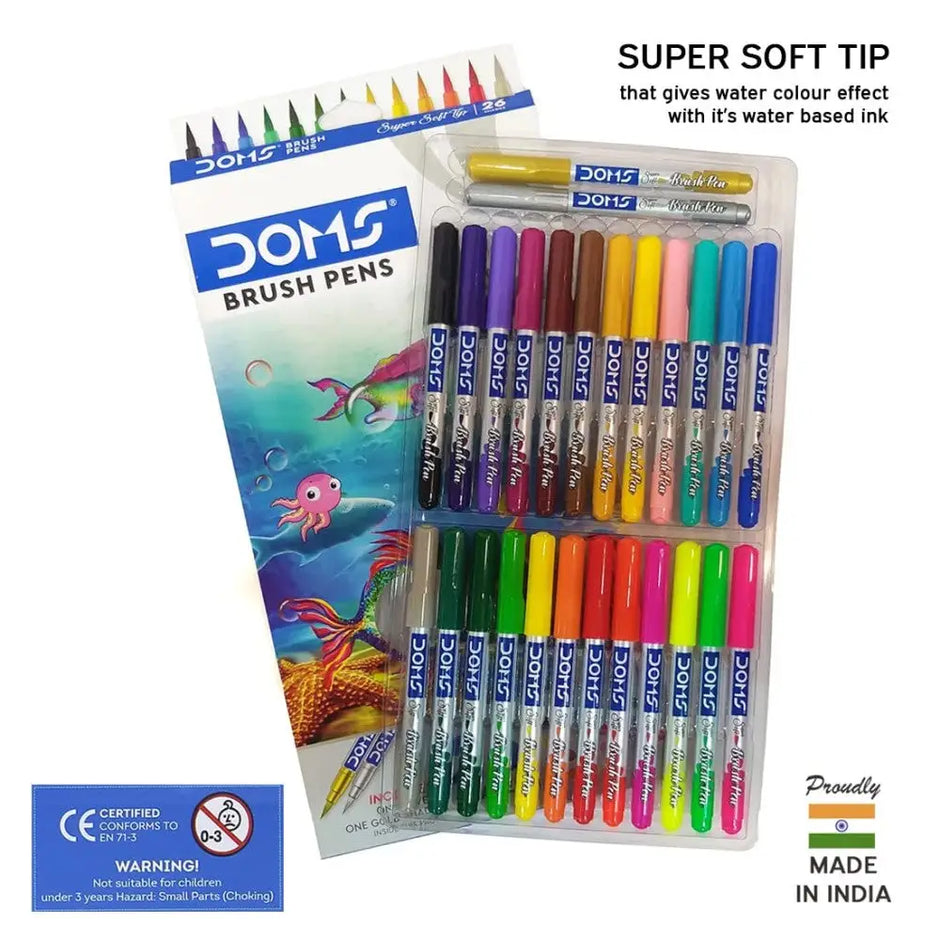 DOMS Brush Pen Set of 26 Shades - Brush Pens