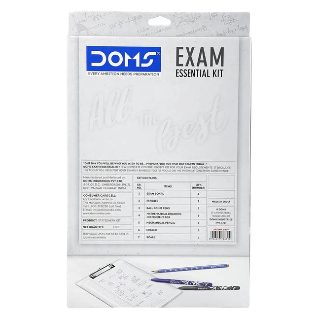 DOMS Exam Essential Kit | Pack of 12 Items - Art Kits