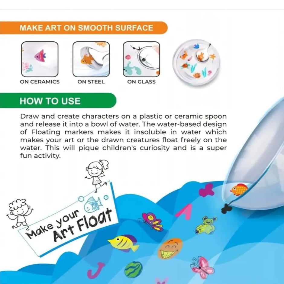 DOMS Floating Markers Set of 12 Shades - Art Markers