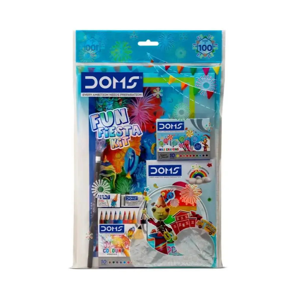 DOMS Fun Fiesta Kit | Stationery Kit of 7 Assorted Items - Art Kits