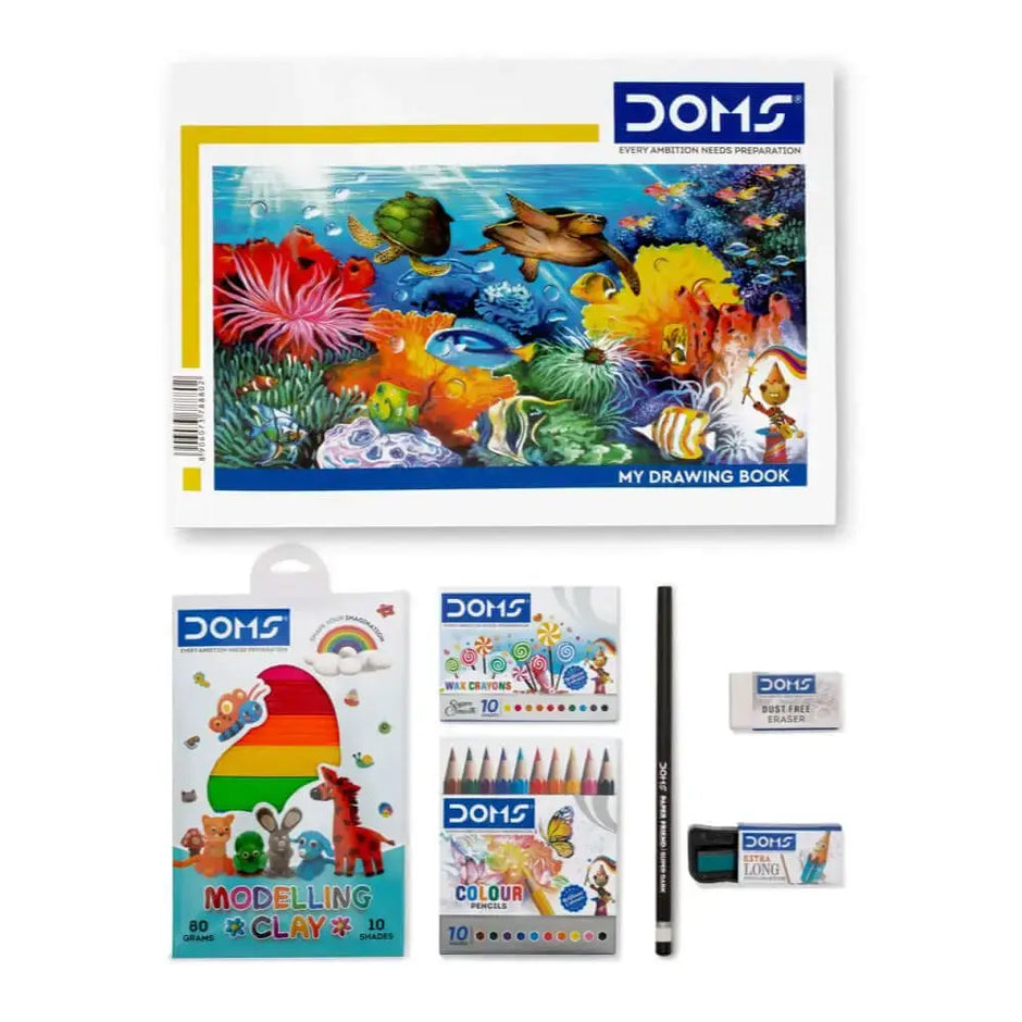 DOMS Fun Fiesta Kit | Stationery Kit of 7 Assorted Items - Art Kits