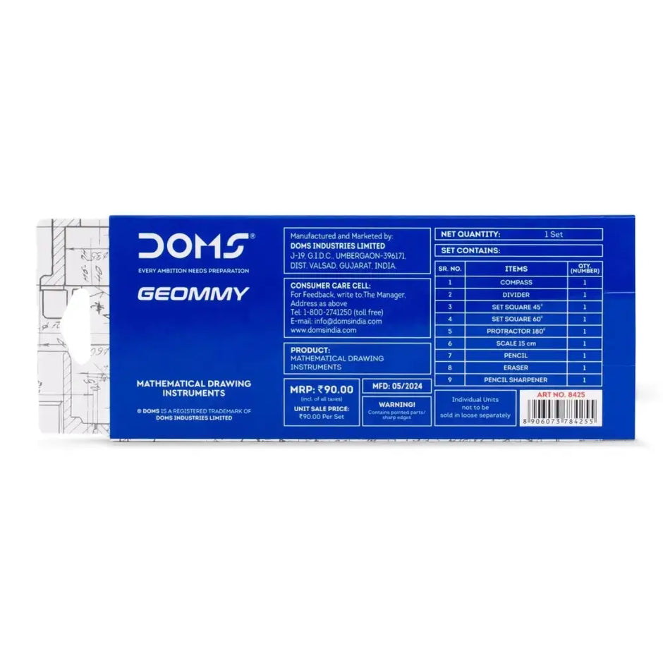DOMS Geommy Mathematical Drawing Instruments Box - Geometry Box