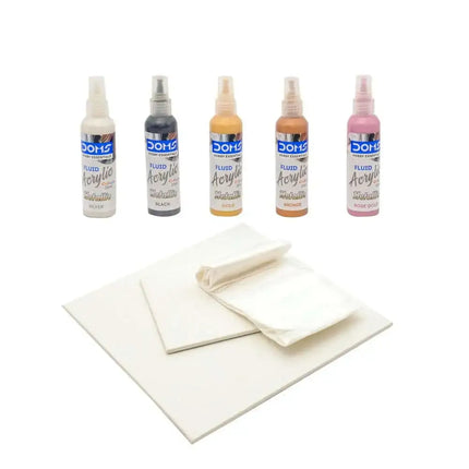 DOMS Metallic Fluid Acrylic Colours Kit - Art Kits