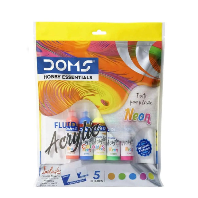 DOMS Neon Fluid Acrylic Colours Kit - Art Kits