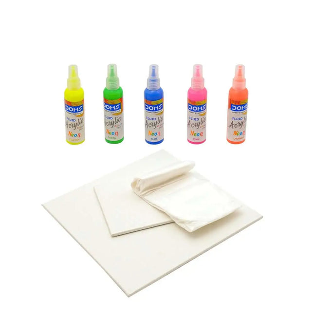 DOMS Neon Fluid Acrylic Colours Kit - Art Kits