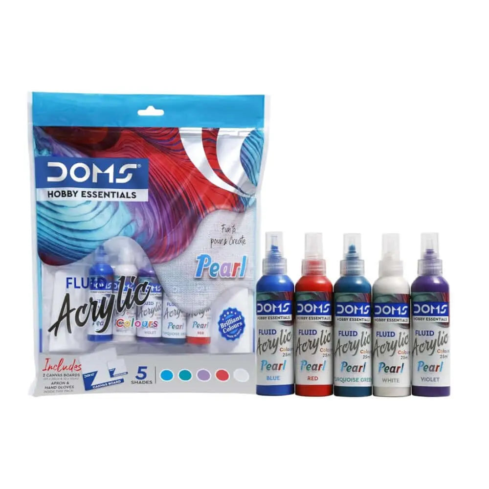 DOMS Pearl Fluid Acrylic Colours Kit - Art Kits