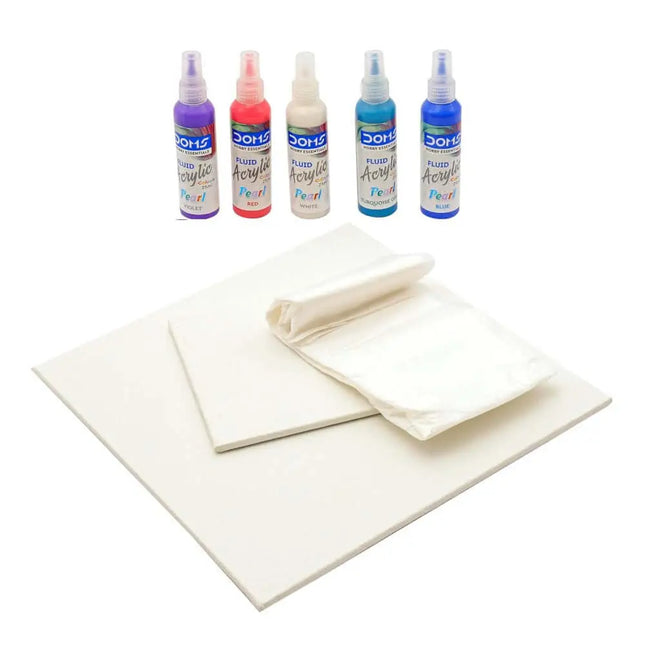 DOMS Pearl Fluid Acrylic Colours Kit - Art Kits
