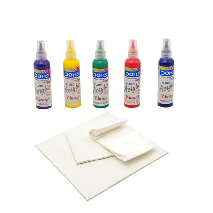 DOMS Vibrant Fluid Acrylic Colours Kit - Art Kits