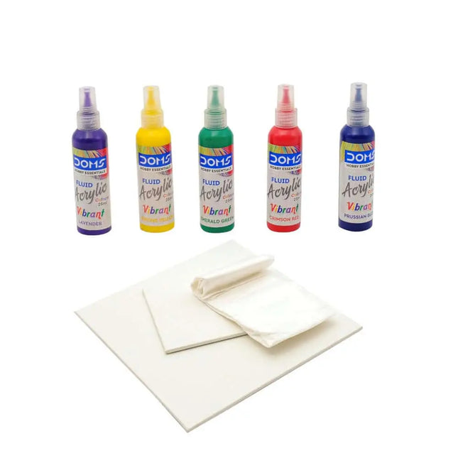 DOMS Vibrant Fluid Acrylic Colours Kit - Art Kits