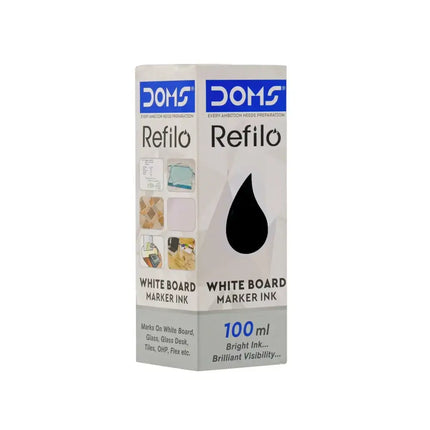 DOMS White Board Marker Ink - Black / 100ML - White Board Marker