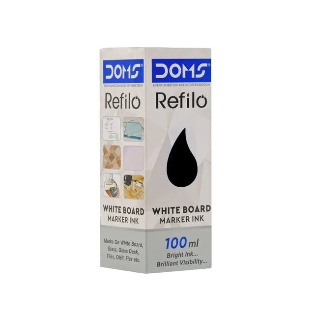 DOMS White Board Marker Ink - Black / 100ML - White Board Marker