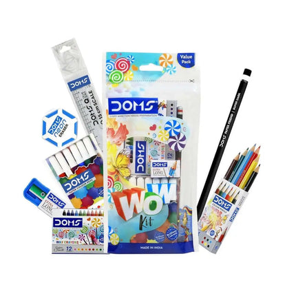 DOMS Wow Kit | Combination of 7 Painting & Coloring Items Multicolor - Art Kits