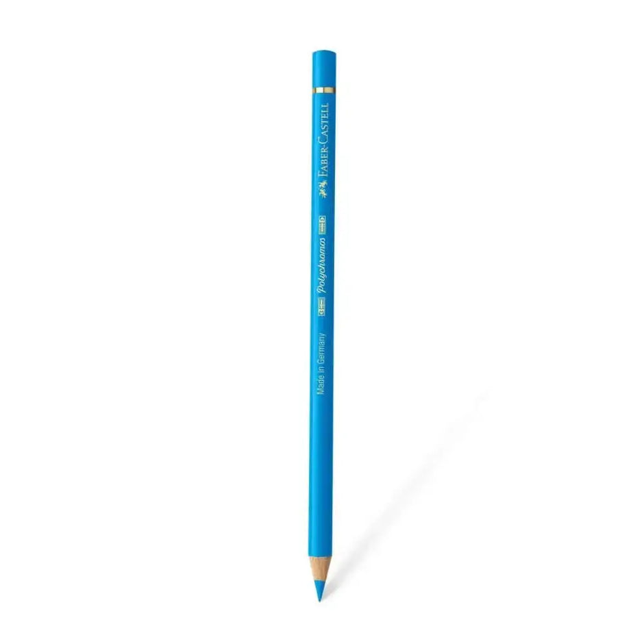 Faber Castell Polychromos Colour Pencil - Single Pencil - Blue Colour Shades - Middle Phthalo Blue - Colour Pencil