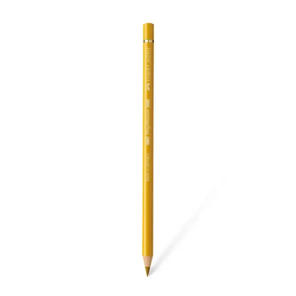 Faber Castell Polychromos Colour Pencil - Single Pencil - Brown Colour Shades - Light Yellow Ochre - Colour Pencil
