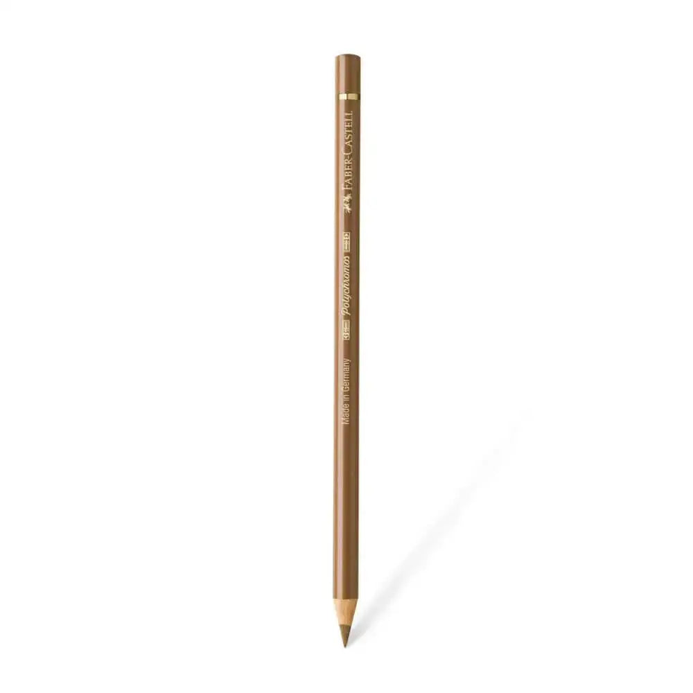 Faber Castell Polychromos Colour Pencil - Single Pencil - Brown Colour Shades - Raw Umber - Colour Pencil