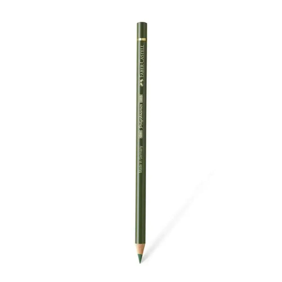 Faber Castell Polychromos Colour Pencil - Single Pencil - Green Colour Shades - Chromium Green Opaque - Colour Pencil