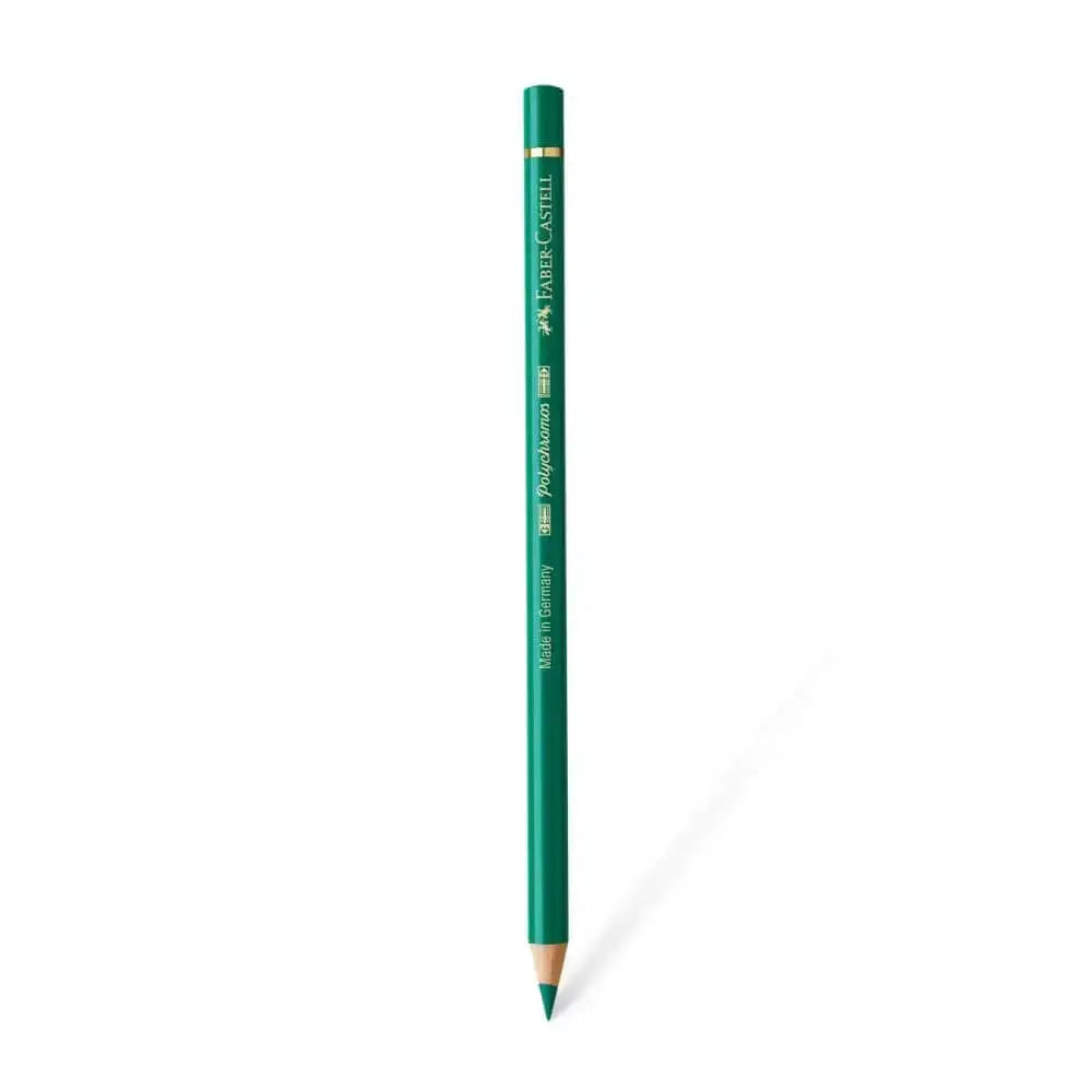 Faber Castell Polychromos Colour Pencil - Single Pencil - Green Colour Shades - Dark Phthalo Green - Colour Pencil