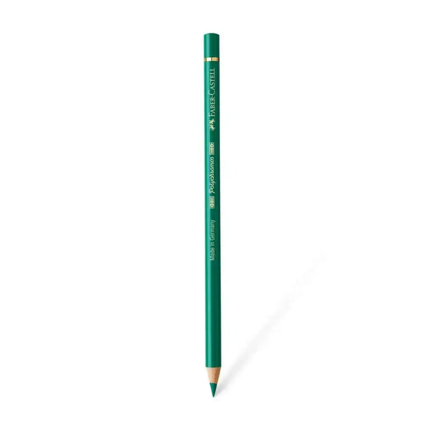 Faber Castell Polychromos Colour Pencil - Single Pencil - Green Colour Shades - Dark Phthalo Green - Colour Pencil