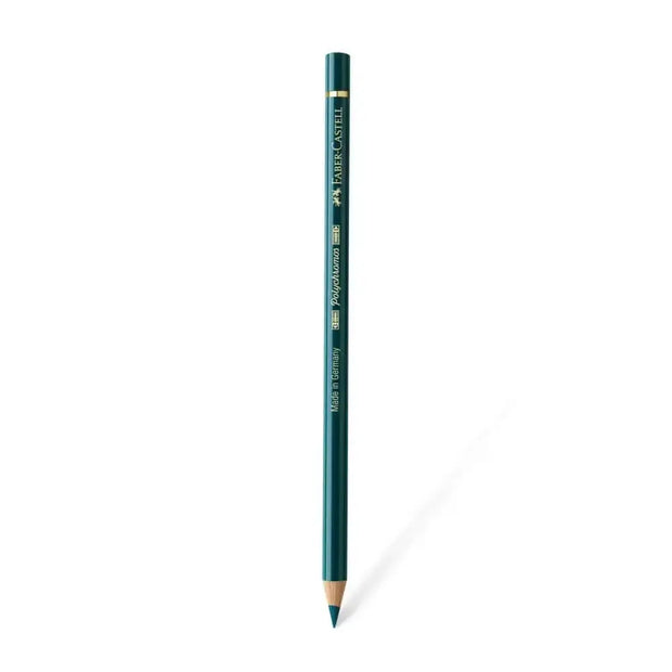 Faber Castell Polychromos Colour Pencil - Single Pencil - Green Colour Shades - Deep Cobalt Green - Colour Pencil