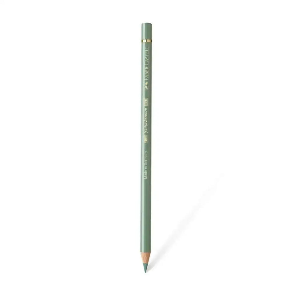 Faber Castell Polychromos Colour Pencil - Single Pencil - Green Colour Shades - Earth Green - Colour Pencil