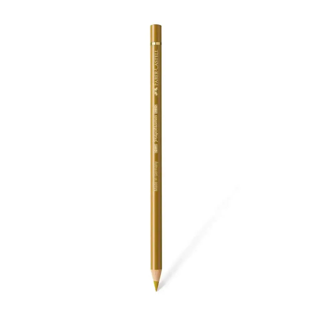 Faber Castell Polychromos Colour Pencil - Single Pencil - Green Colour Shades - Green Gold - Colour Pencil
