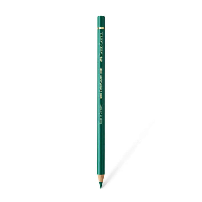 Faber Castell Polychromos Colour Pencil - Single Pencil - Green Colour Shades - Hookers Green - Colour Pencil