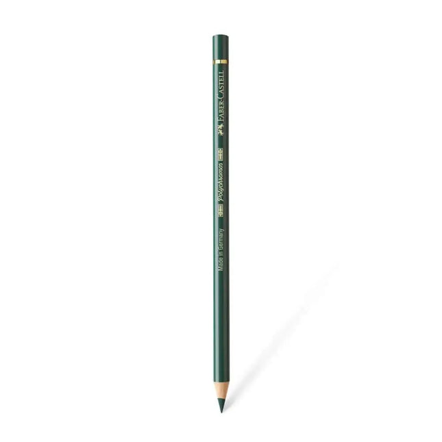 Faber Castell Polychromos Colour Pencil - Single Pencil - Green Colour Shades - Juniper Green - Colour Pencil
