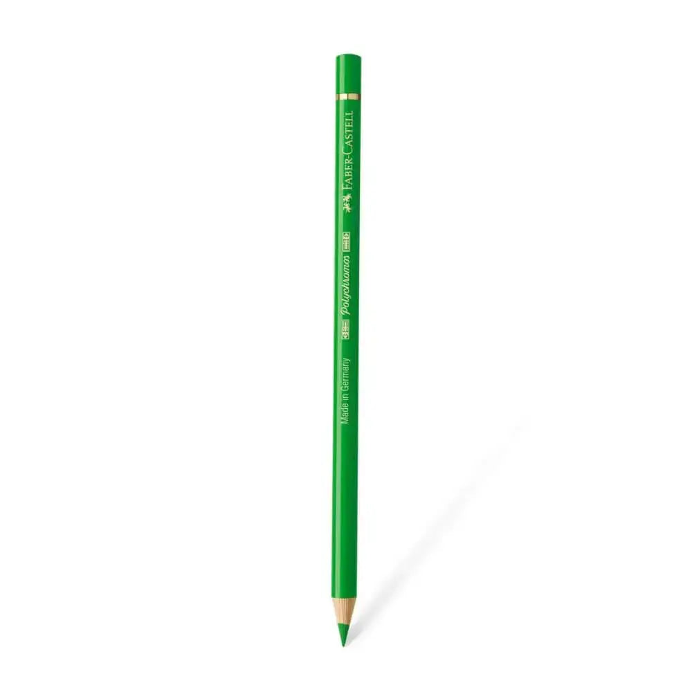 Faber Castell Polychromos Colour Pencil - Single Pencil - Green Colour Shades - Leaf Green - Colour Pencil