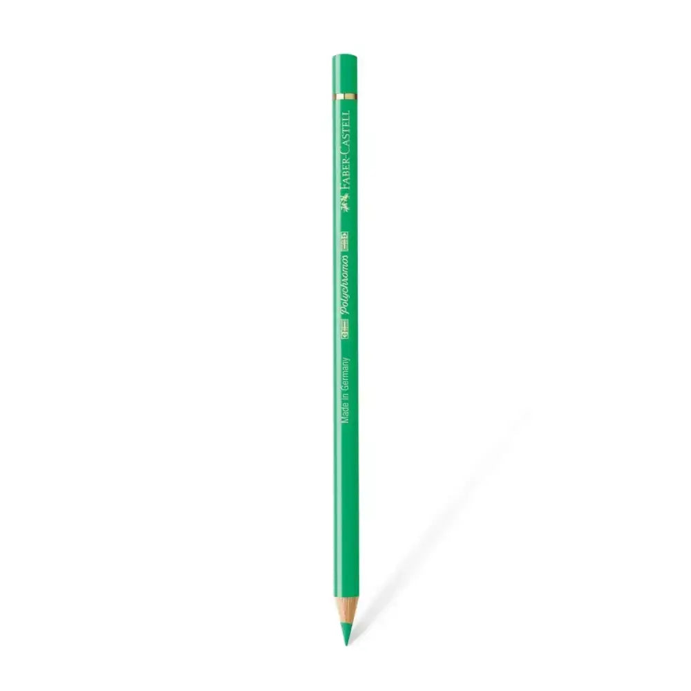 Faber Castell Polychromos Colour Pencil - Single Pencil - Green Colour Shades - Light Phthalo Green - Colour Pencil