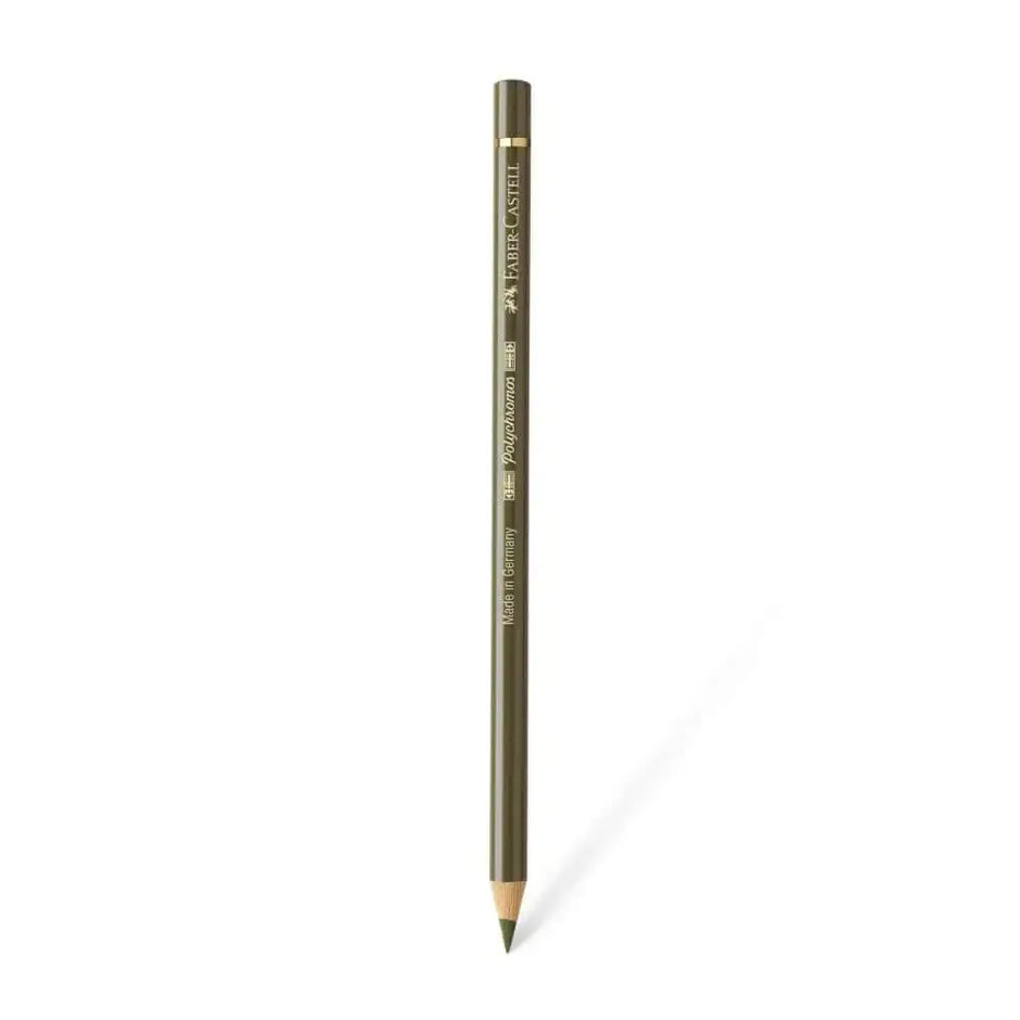 Faber Castell Polychromos Colour Pencil - Single Pencil - Green Colour Shades - Olive Green Yellowish - Colour Pencil