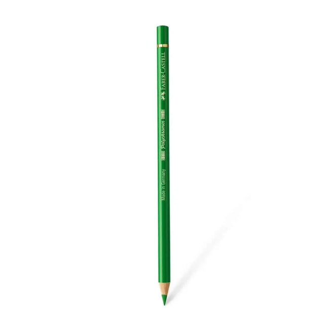 Faber Castell Polychromos Colour Pencil - Single Pencil - Green Colour Shades - Permanent Green - Colour Pencil
