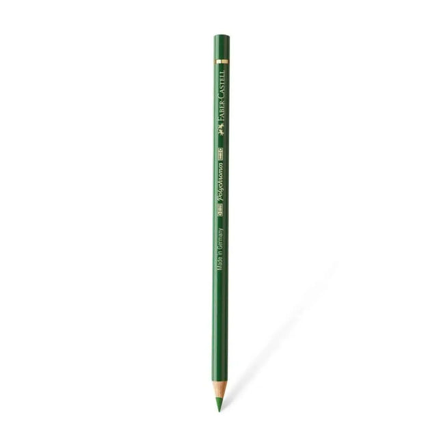 Faber Castell Polychromos Colour Pencil - Single Pencil - Green Colour Shades - Permanent Green Olive - Colour Pencil