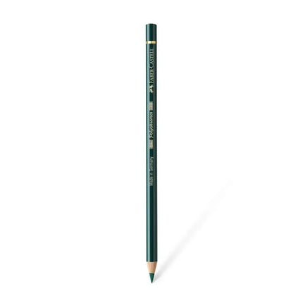 Faber Castell Polychromos Colour Pencil - Single Pencil - Green Colour Shades - Pine Green - Colour Pencil