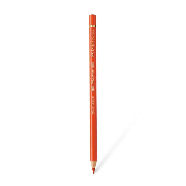 Faber Castell Polychromos Colour Pencil - Single Pencil - Orange Shades - Dark Cadmium Orange - Colour Pencil