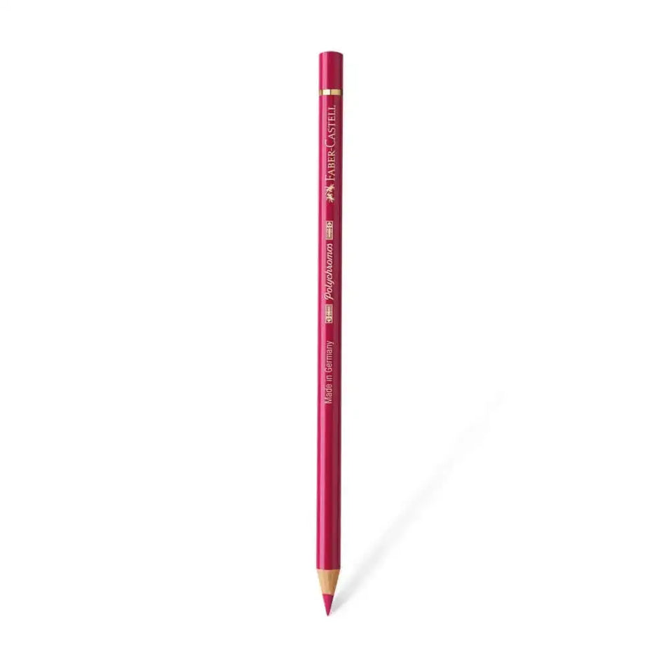Faber Castell Polychromos Colour Pencil - Single Pencil - Pink Colour Shades - Pink Carmine - Colour Pencil