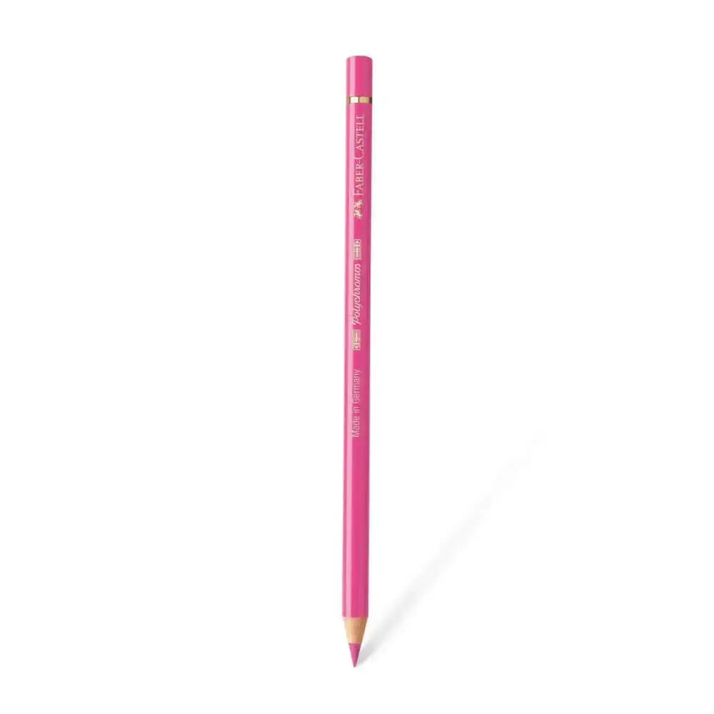 Faber Castell Polychromos Colour Pencil - Single Pencil - Pink Colour Shades - Pink Madder Lake - Colour Pencil