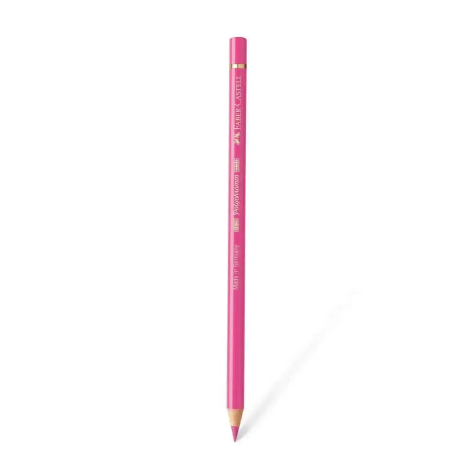 Faber Castell Polychromos Colour Pencil - Single Pencil - Pink Colour Shades - Pink Madder Lake - Colour Pencil
