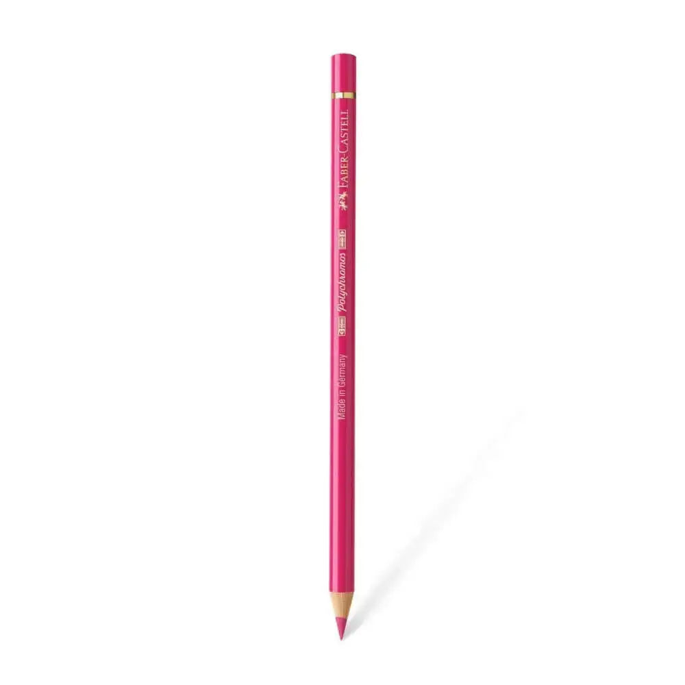 Faber Castell Polychromos Colour Pencil - Single Pencil - Pink Colour Shades - Rose Carmine - Colour Pencil