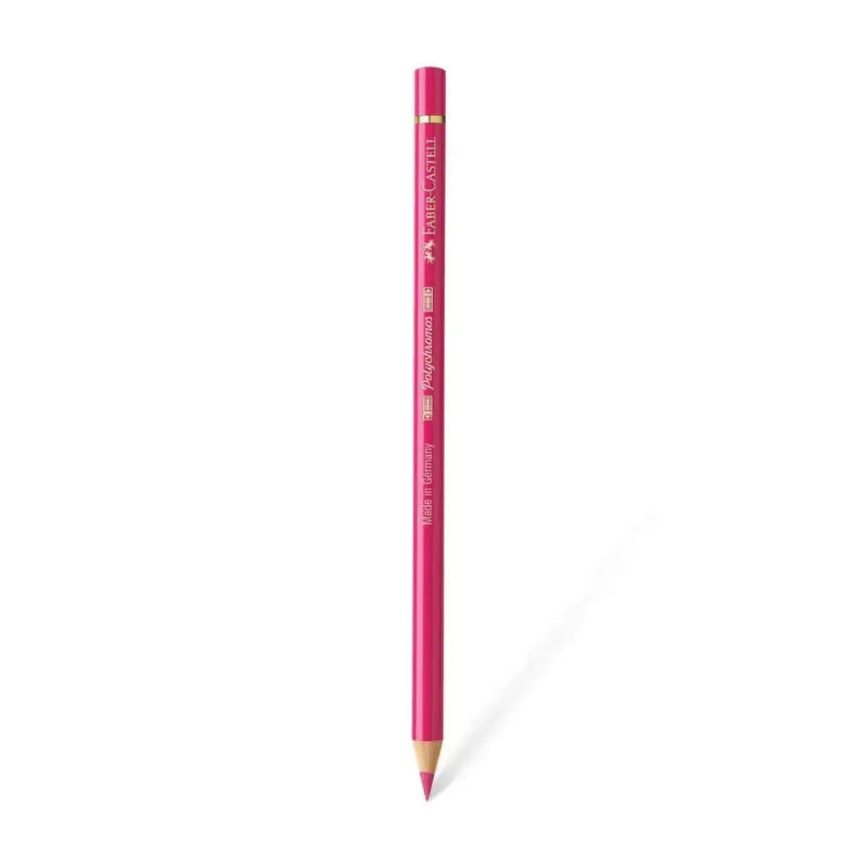 Faber Castell Polychromos Colour Pencil - Single Pencil - Pink Colour Shades - Rose Carmine - Colour Pencil