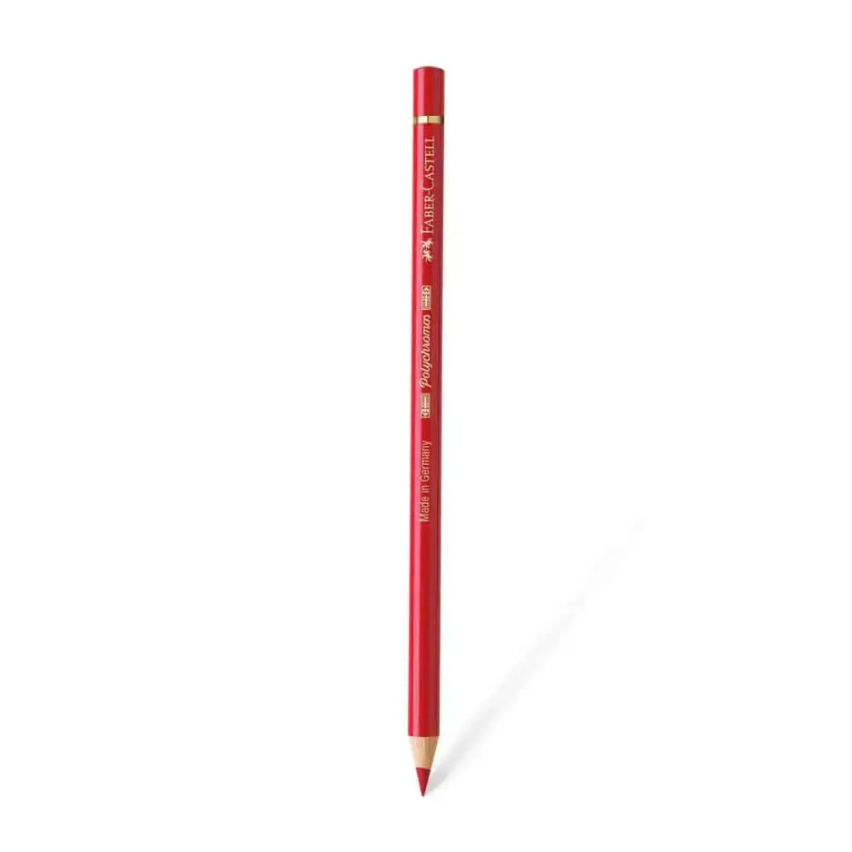 Faber Castell Polychromos Colour Pencil - Single Pencil - Red Shades - Deep Red - Colour Pencil