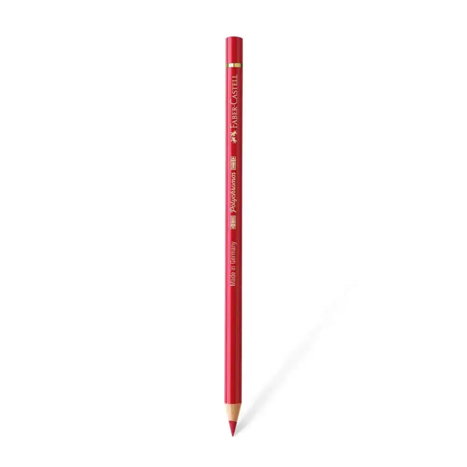 Faber Castell Polychromos Colour Pencil - Single Pencil - Red Shades - Deep Scarlet Red - Colour Pencil