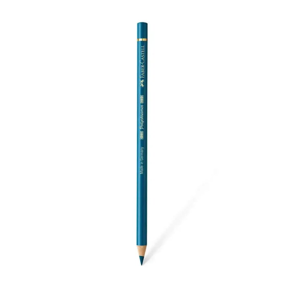 Faber Castell Polychromos Colour Pencil - Single Pencil - Turquoise Colour Shades - Helio Turquoise - Colour Pencil