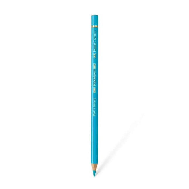 Faber Castell Polychromos Colour Pencil - Single Pencil - Turquoise Colour Shades - Light Cobalt Turquoise - Colour