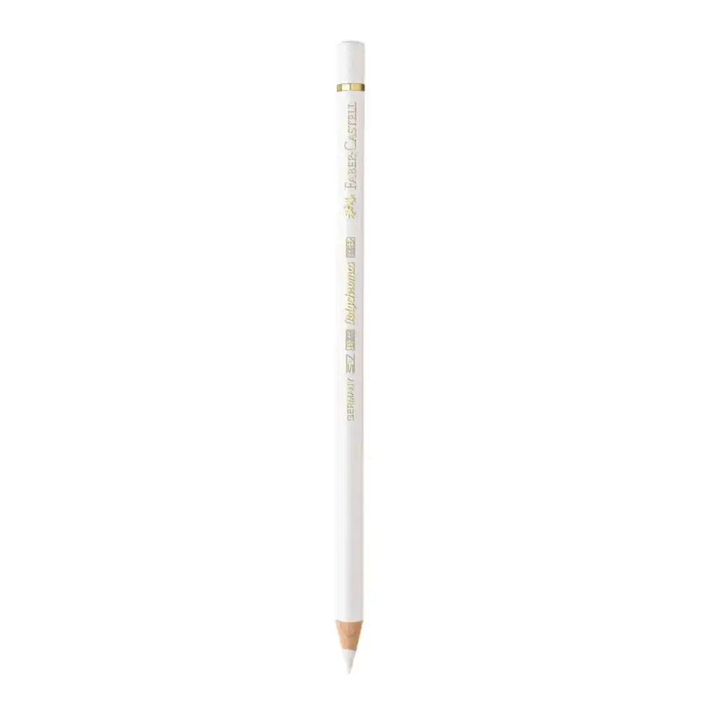 Faber Castell Polychromos Colour Pencil - Single Pencil - White Colour Shades - White - Colour Pencil