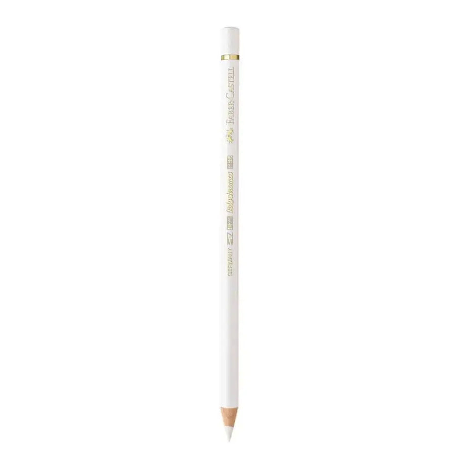 Faber Castell Polychromos Colour Pencil - Single Pencil - White Colour Shades - White - Colour Pencil