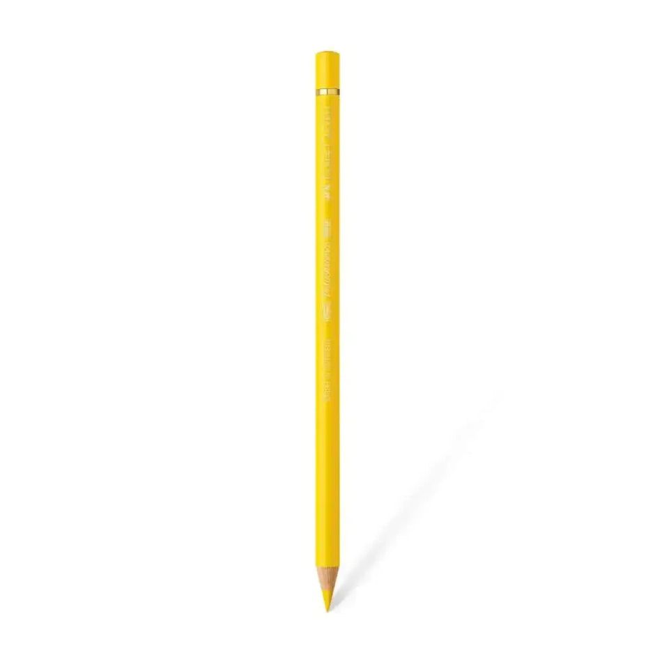 Faber Castell Polychromos Colour Pencil - Single Pencil - Yellow Shades - Cadmium Yellow - Colour Pencil